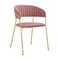Armen Living Nara Modern Pink Velvet and Gold Metal Leg Dining Room Chairs, PK2 LCNRSIGLPNK - alternate 8